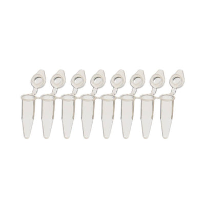 0.2ml SnapStrip 8-strip Tubes with Individually Attached Dome Cap, Clear