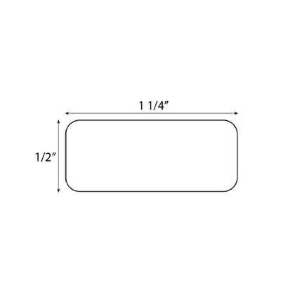 Cryo Rectangle Labels Rolls 1/2