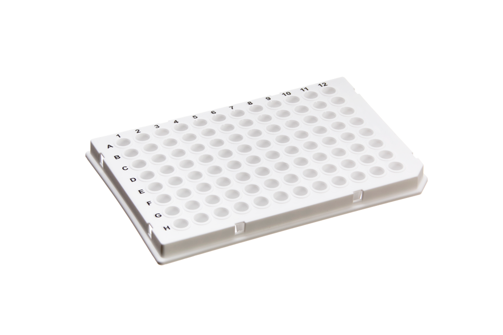 Semi Skirt, Low Profile, 96-well Light Cycler PCR Plate, White - Uniscience Corp.