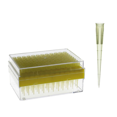 200µl, Graduated Beveled Racked Tips, Natural - Uniscience - Uniscience Corp.