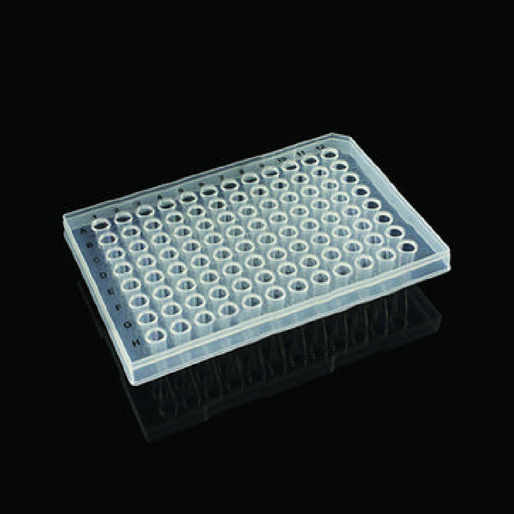 0.2ml 96 Well PCR Plate, Straight Side, Clear, Semi-Skirted