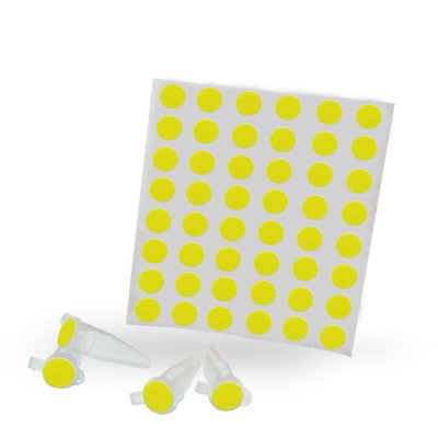 Dot Labels Sheets 1/4″ Diam. – Yellow - Uniscience Corp.
