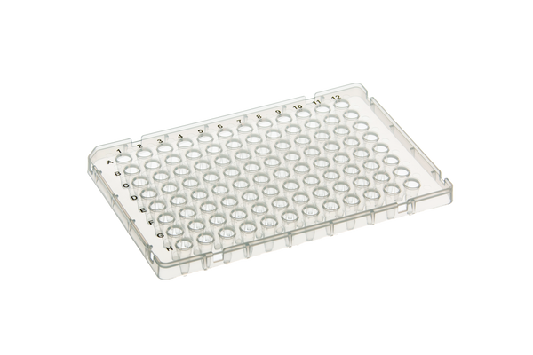 0.1ml 96-Well PCR Plate, Low-Profile, FAST-Type, Semi-Skirted, Clear