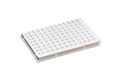 Semi Skirt, Low Profile, 96-well Light Cycler PCR Plate, White - Uniscience Corp.
