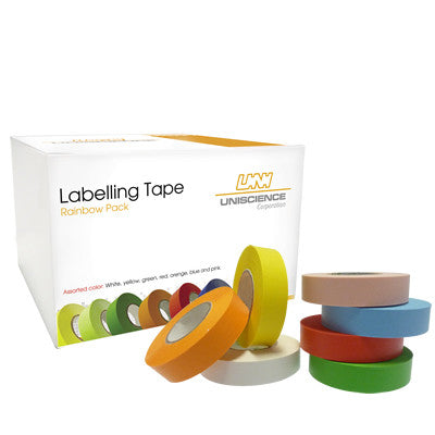 1/2 X 500 Labeling Tape – Rainbow Pack - Uniscience Corp.
